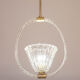 Ercole Barovier Art Deco Chandelier, "Bullicante" Glass Murano, 1940