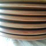 Set of 8 vintage brenne stoneware flat plates