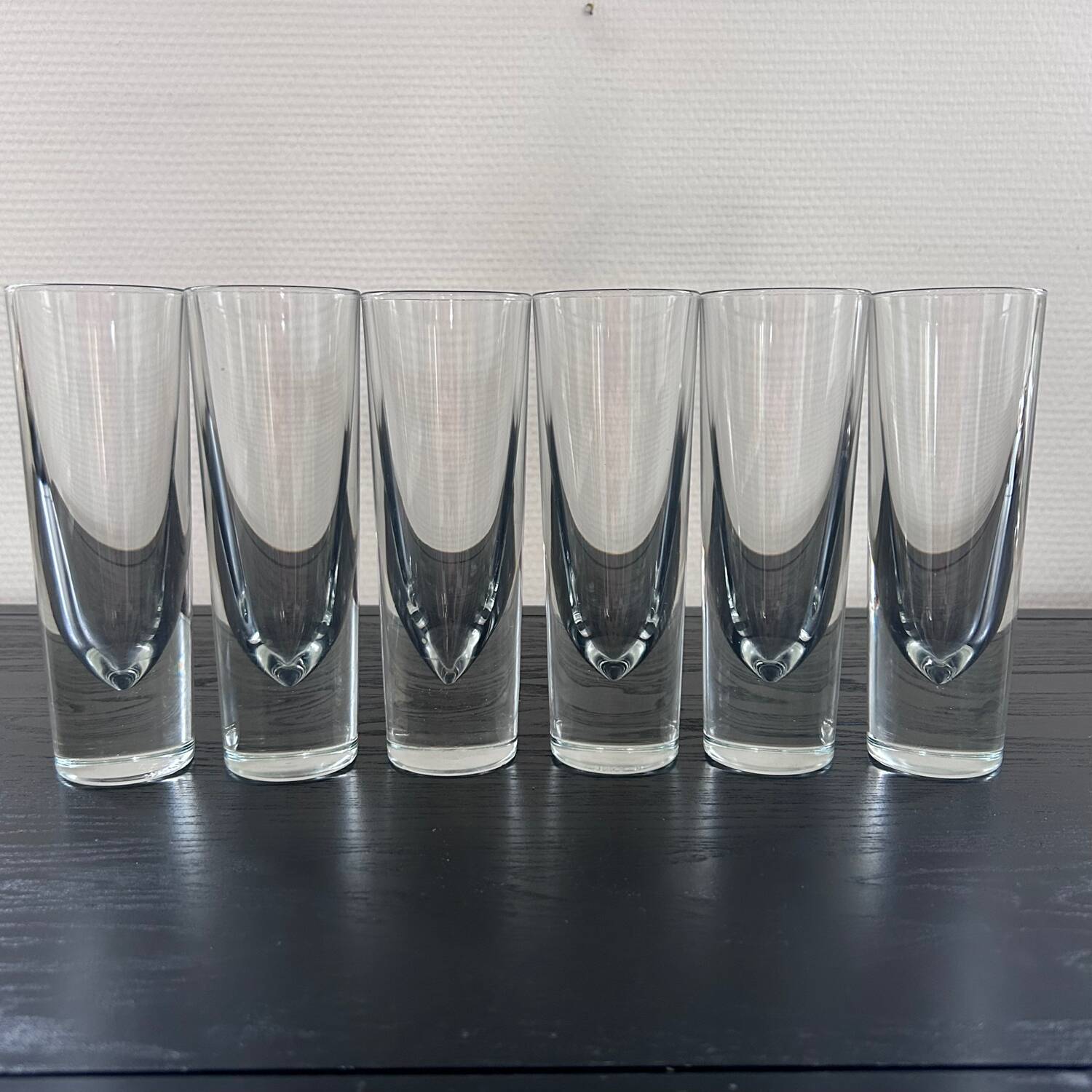Set of 6 Habitat glasses, 1980