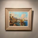 Old painting, Marine, signed, 60s/70s