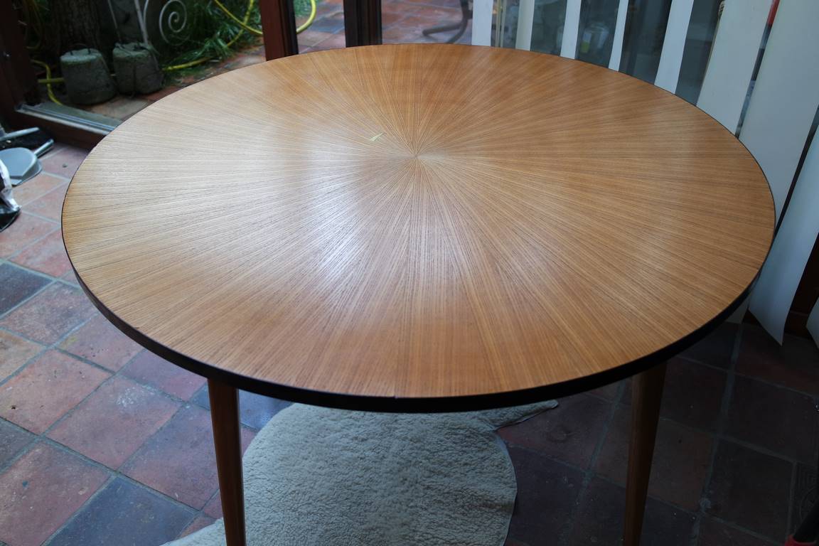 Sun marquetry table