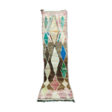 Handmade woolen bohemian Berber runner rug