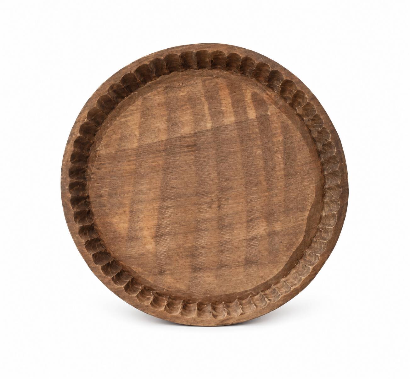 Ancient wooden plateau hand-carved