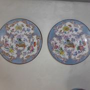 Pair of Rörstrand porcelain coffee cups with Japanese floral decoration