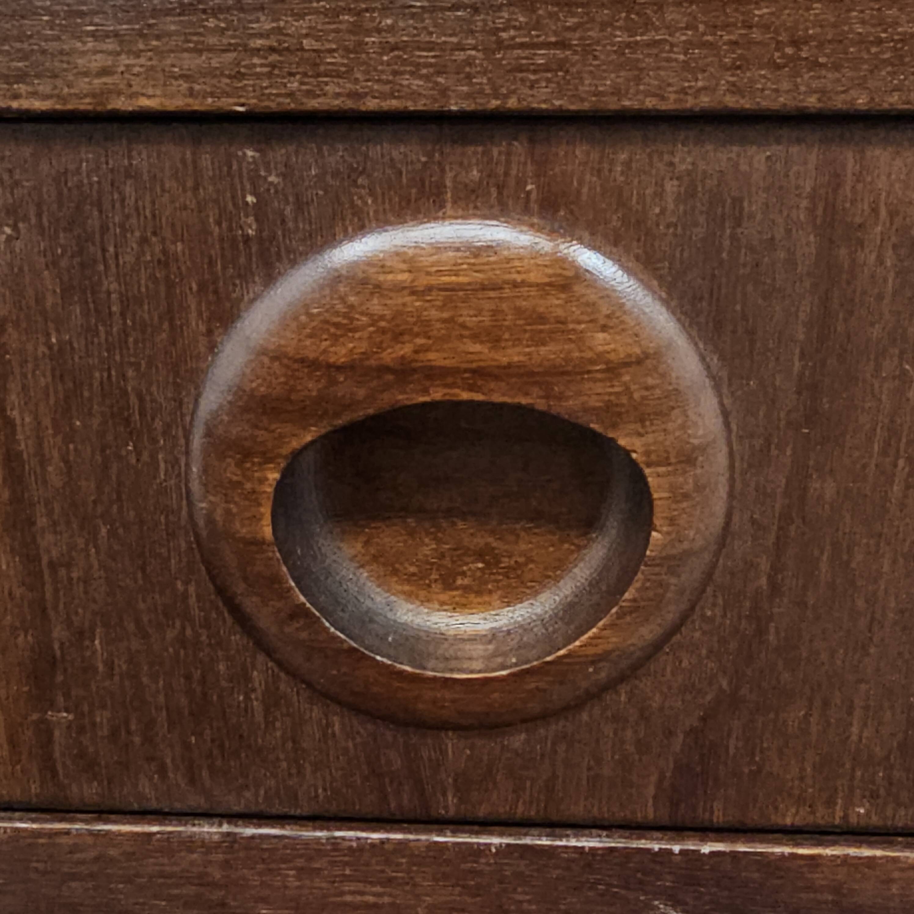 Vintage sideboard wall cabinet with glass sliding doors