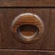 Vintage sideboard wall cabinet with glass sliding doors