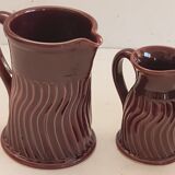 2 vintage ceramic pitchers Les Cyclades Anduze
