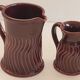 2 vintage ceramic pitchers Les Cyclades Anduze
