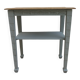 Side table, Art Deco reimagined in grey-green.