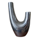 Vase fonte d'aluminium design contemporain décoration alternative années 80
