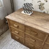 XL oak counter, trade furniture with multi-drawers