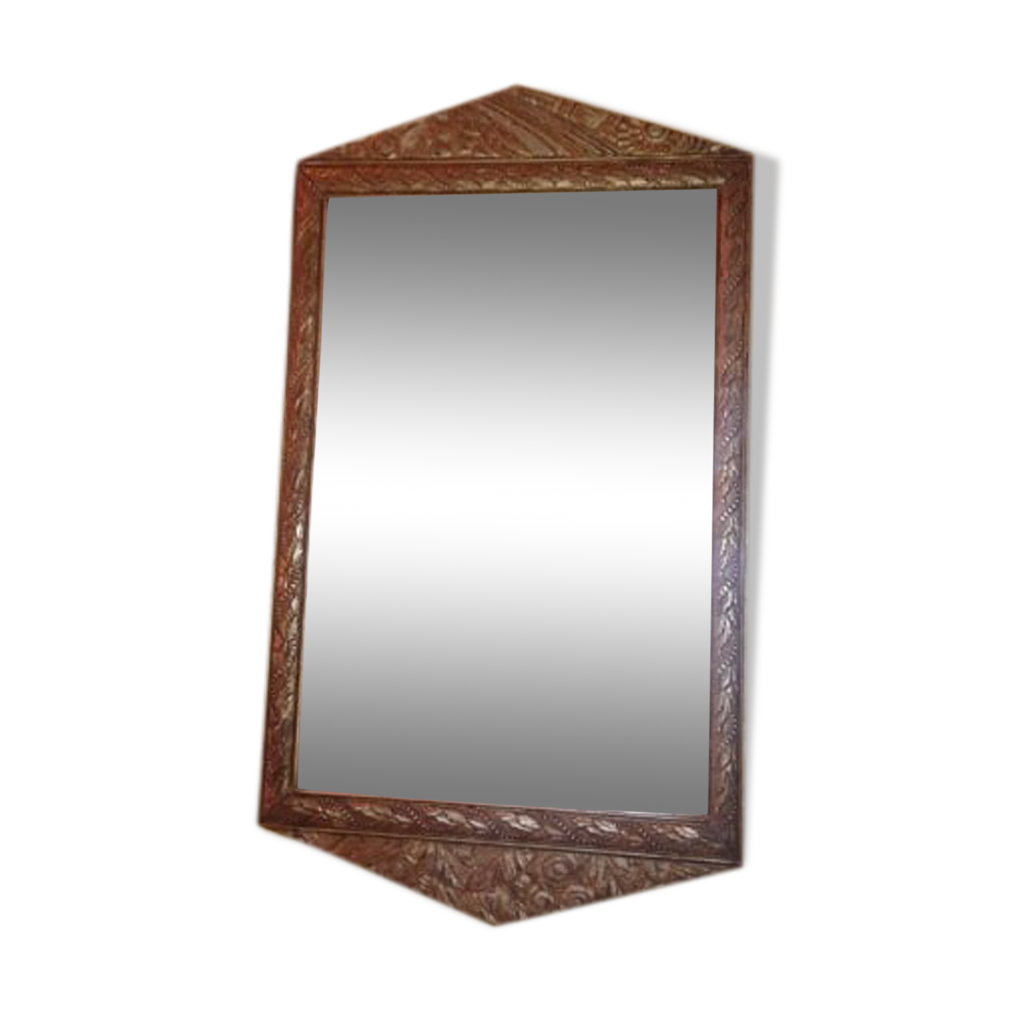 Art Deco gilded wood mirror - 60x35cm