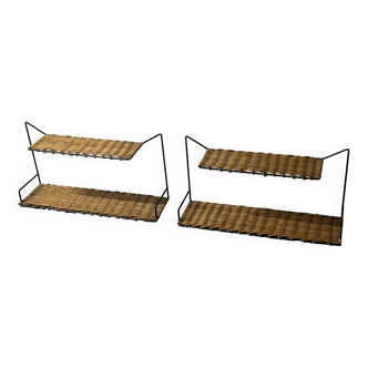 Pair of Raoul Guys wall shelves, 1950