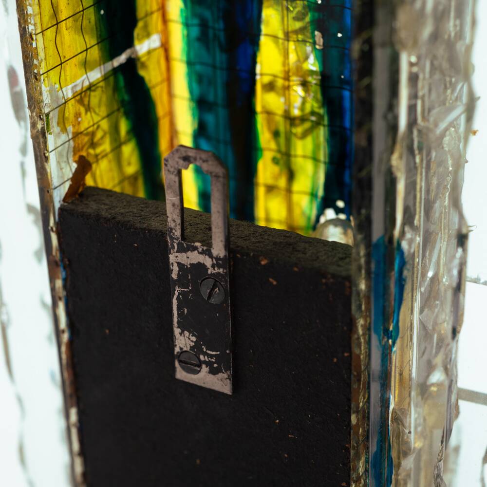 Dutch Brutalist glass wall sconce "Chartres" by Willem van Oyen for Raak, 1960s