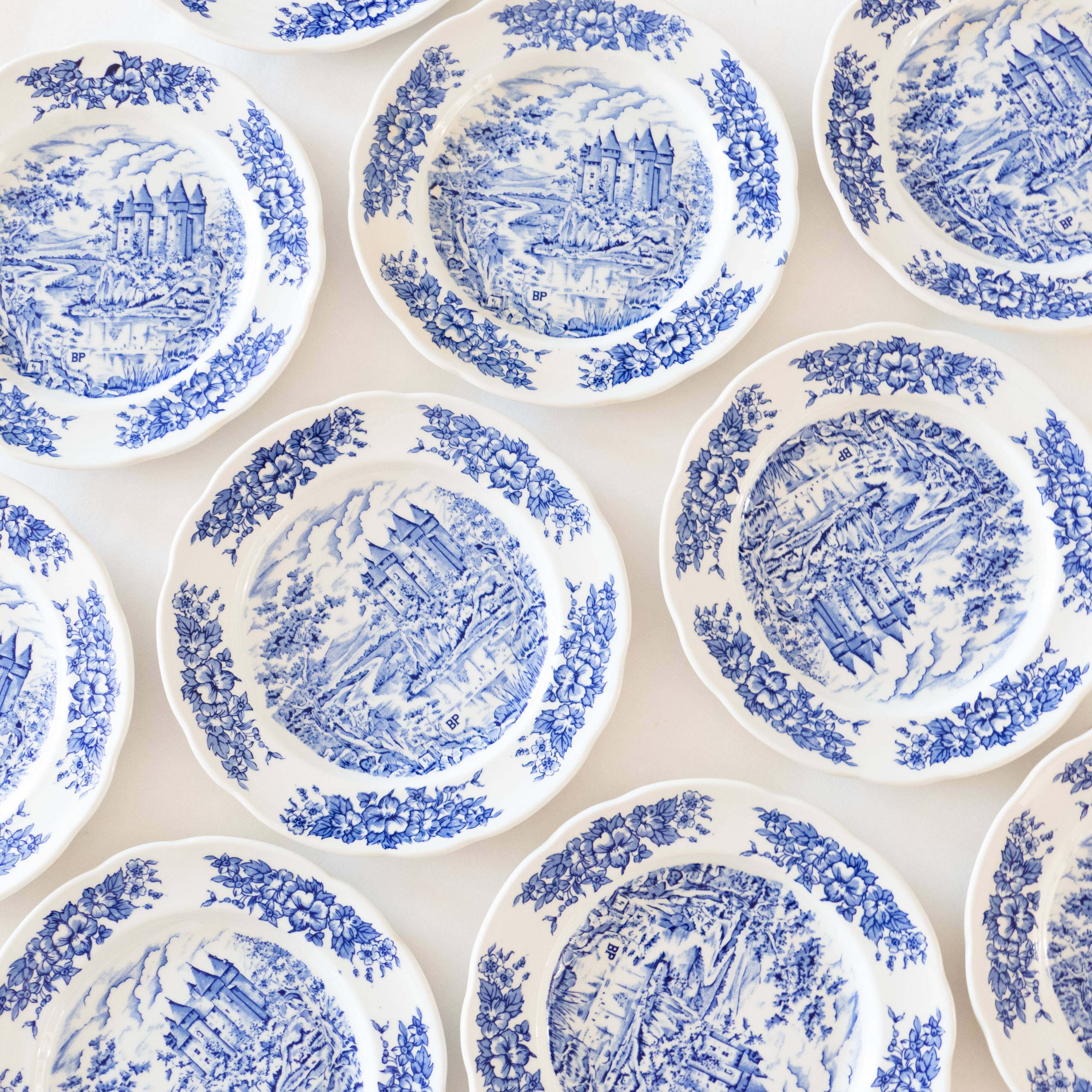 5 vintage collector's plates in pyroblan porcelain BP