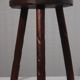 Brutalist tripod stool, solid pine, 1950s