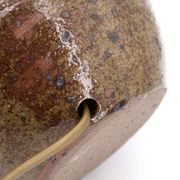 Lampe boule de potier en grès pyrité de Guy Baudat, années 70