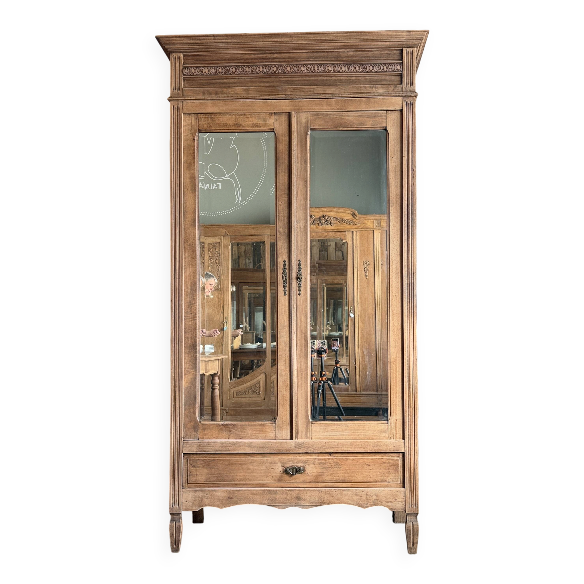Antique Louis XVI style wardrobe (renovated)