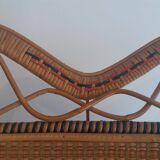 Rattan armchair and wicker vintage