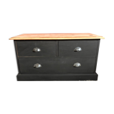 Professional style furniture, matt black raw wood chest of drawers