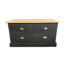 Professional style furniture, matt black raw wood chest of drawers