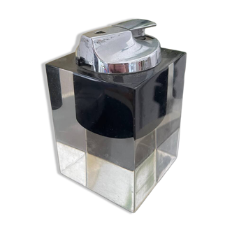 Ronson Plexiglass and Chrome Table Lighter Vintage 1970s