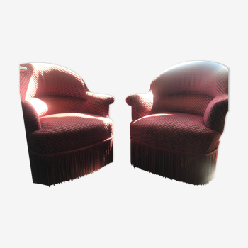 Velvet toad armchairs