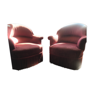 Velvet toad armchairs