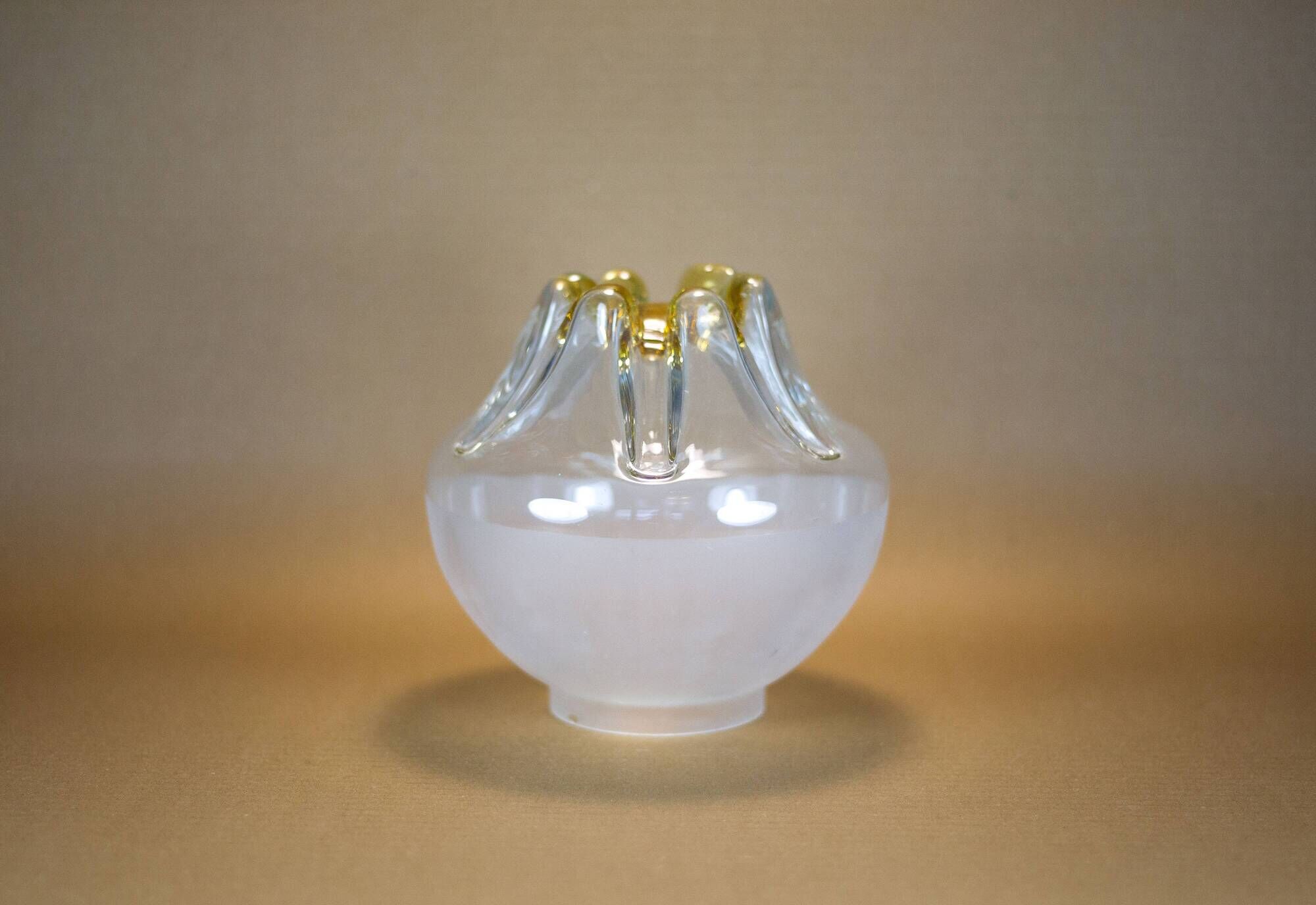 Globe vintage, globe Mazzega style, abat-jour verre, lampshade, 70's