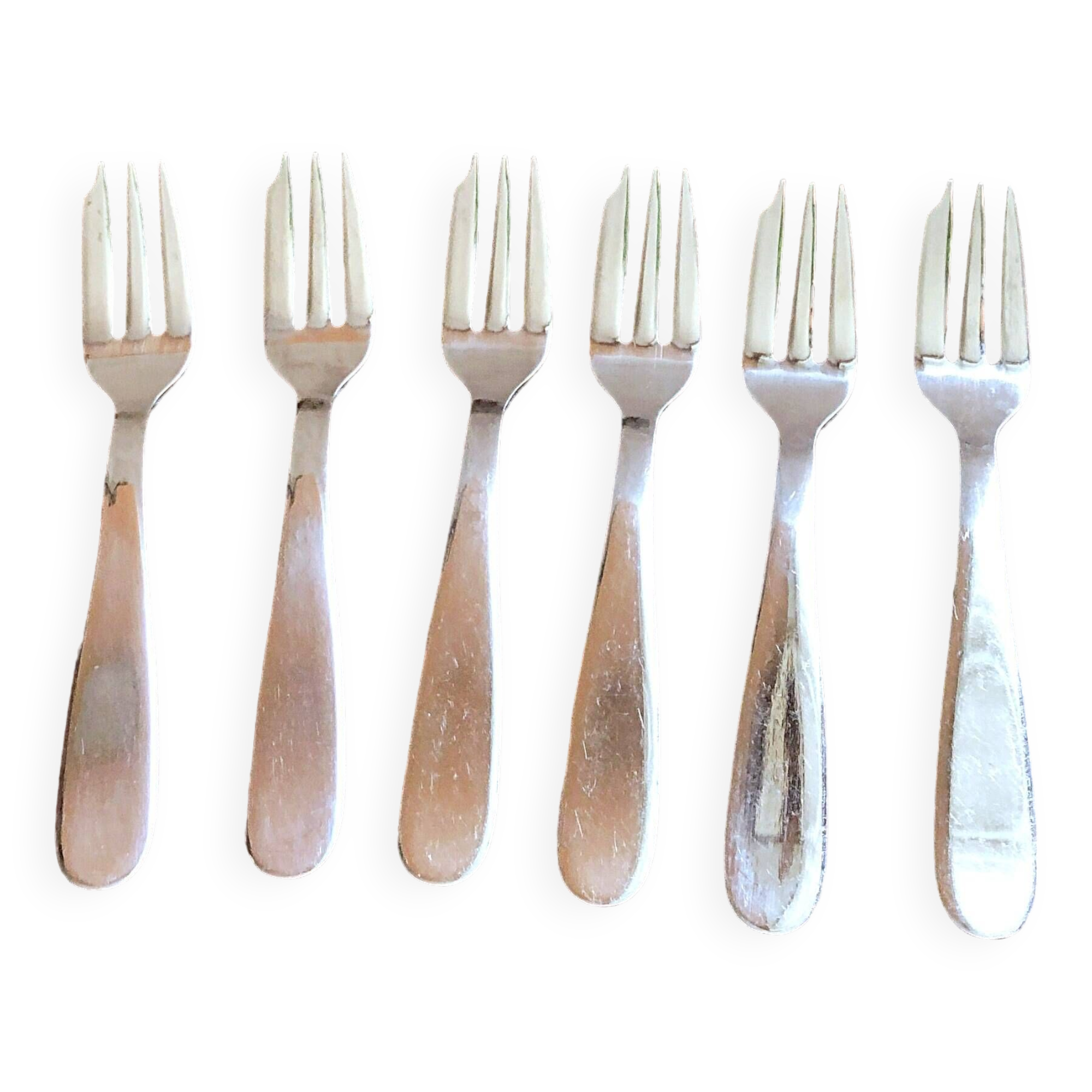 Box of 6 vintage dessert or cake forks