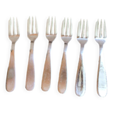 Box of 6 vintage dessert or cake forks