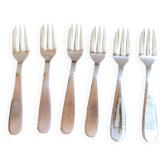 Coffret de 6 fourchettes à dessert ou gâteaux  vintage