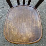 2 Fischel bistro chairs from 1938, wooden seat