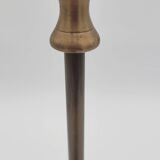 Contemporary wood and brass lamp base