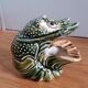Zoomorphic ceramic shrimp or crayfish ashtray