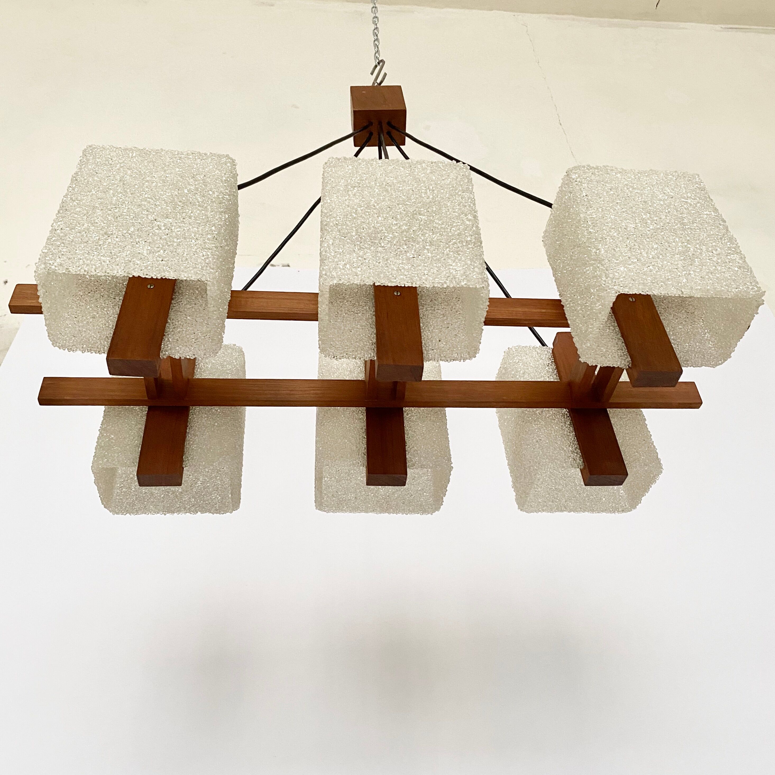 Vintage Scandinavian 70s chandelier.