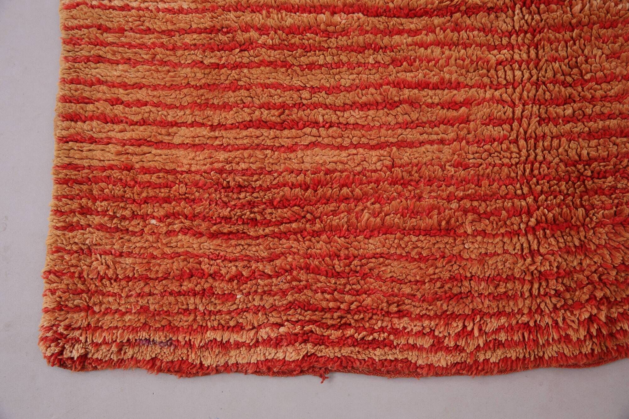 Orange Vintage Moroccan Rug 139 x 190 cm - Berber Rug - Handmade Wool Rug