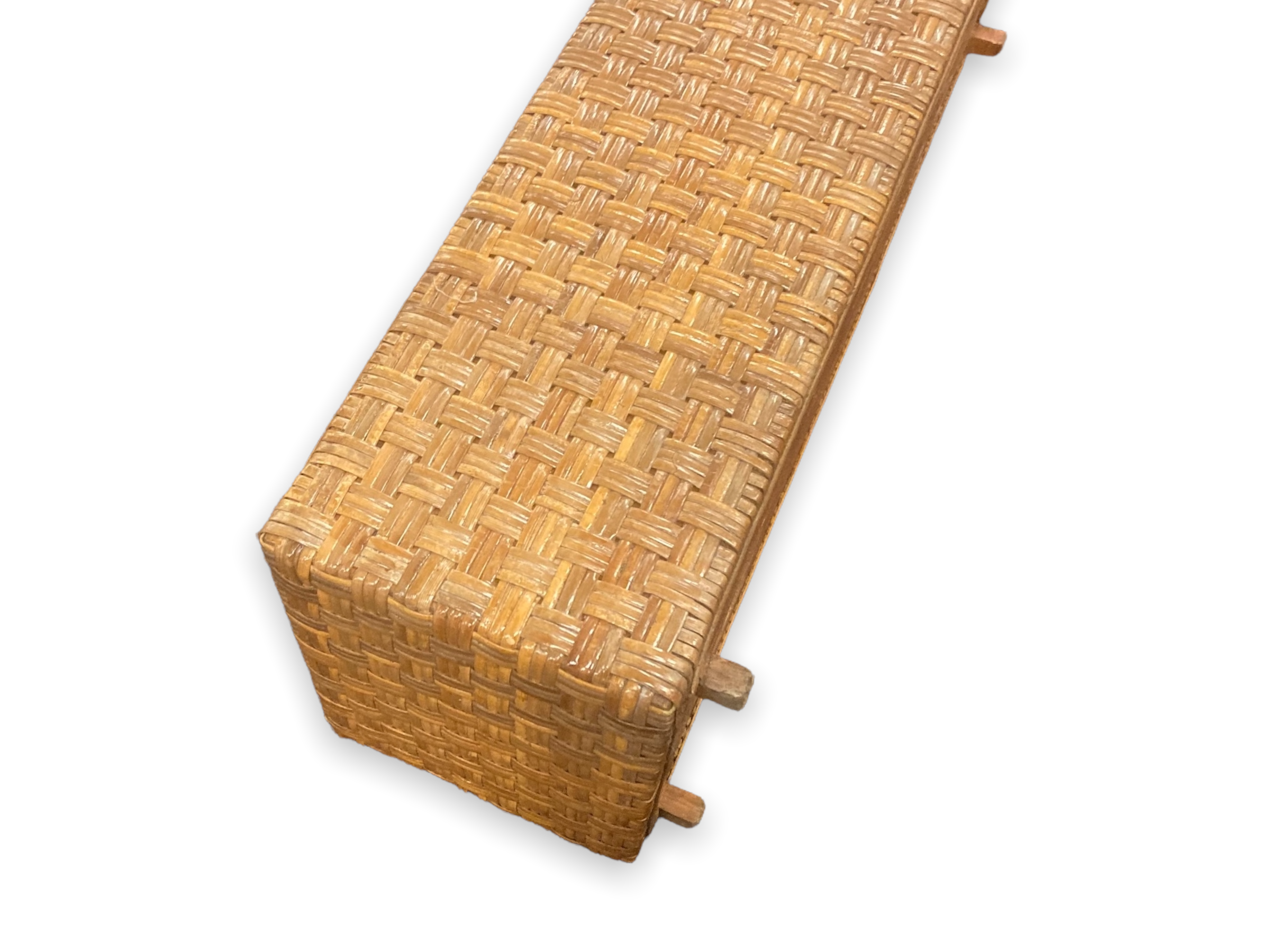 Planter in wicker and braided rattan