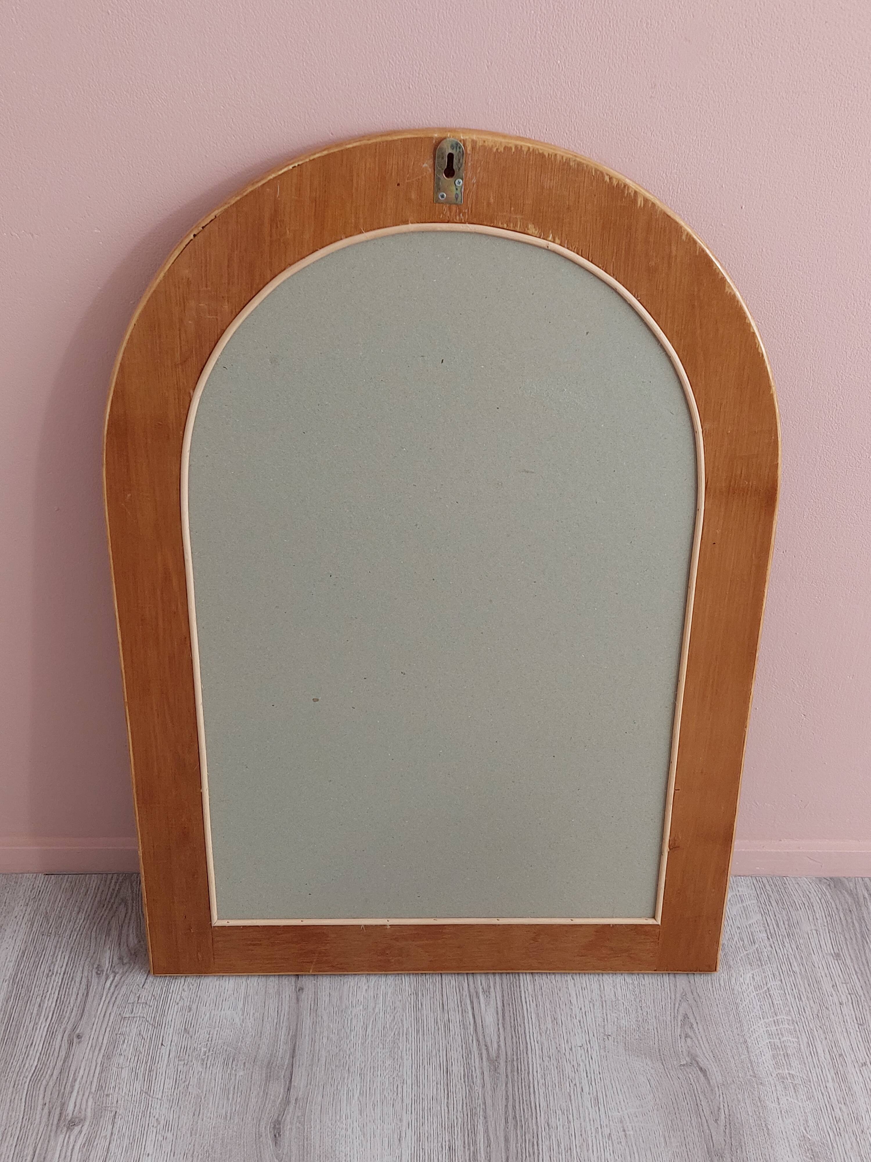 Vintage Rattan Mirror 81x58