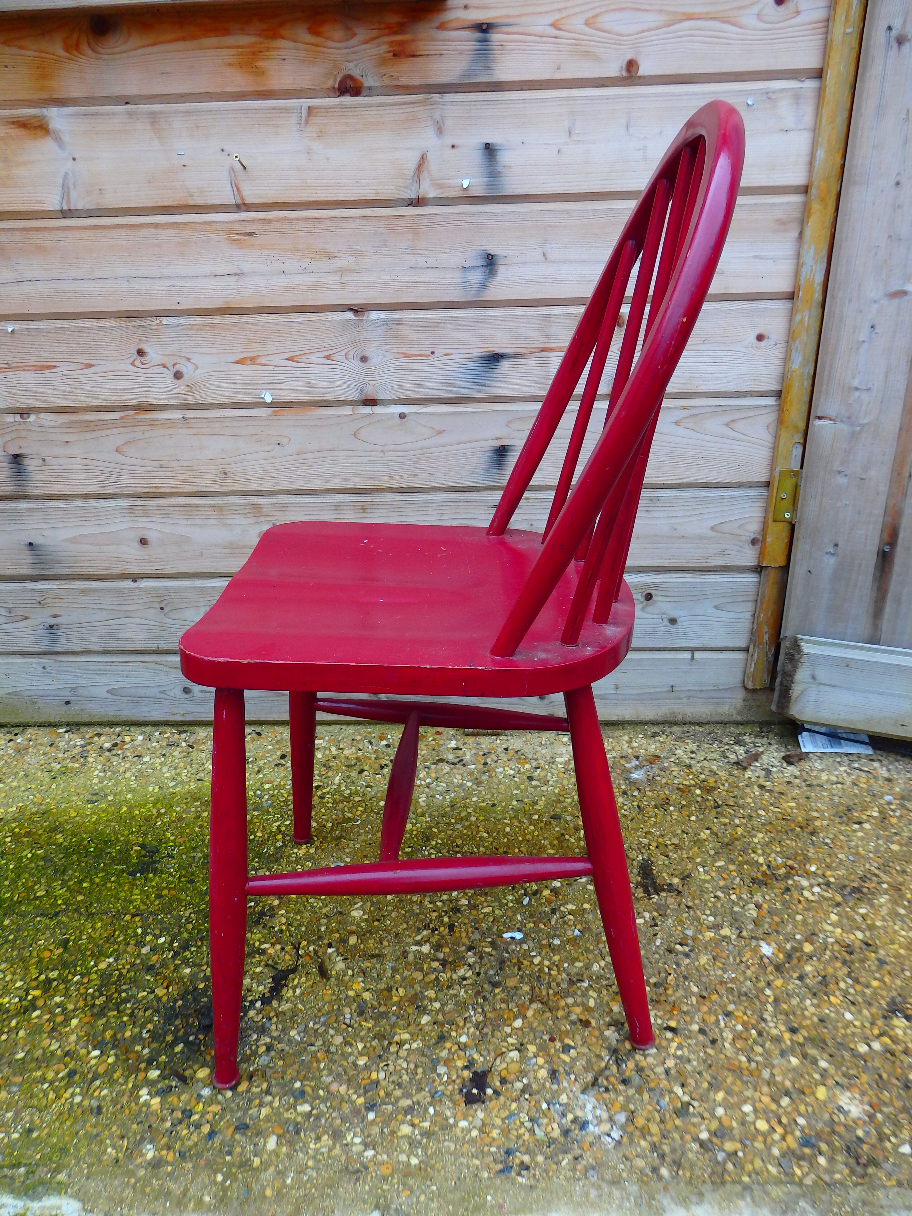 Scandinavian red chair