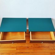Paire de tables chevet vintage