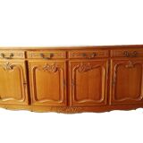 Solid cherry wood cabinet with 4 doors and 4 drawers (255/55cm H 105cm)