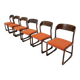 6 Baumann sled chairs in rosewood from the 1960s.