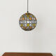 Colourful glass pendant lamp by Glashütte Limburg