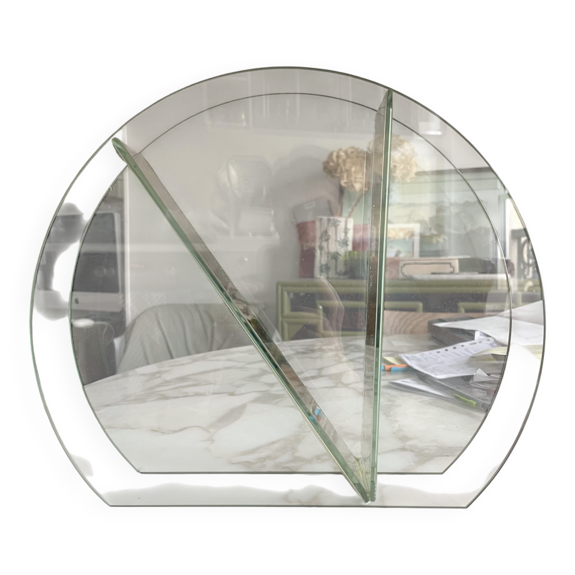 Vase contemporain années 80 verre