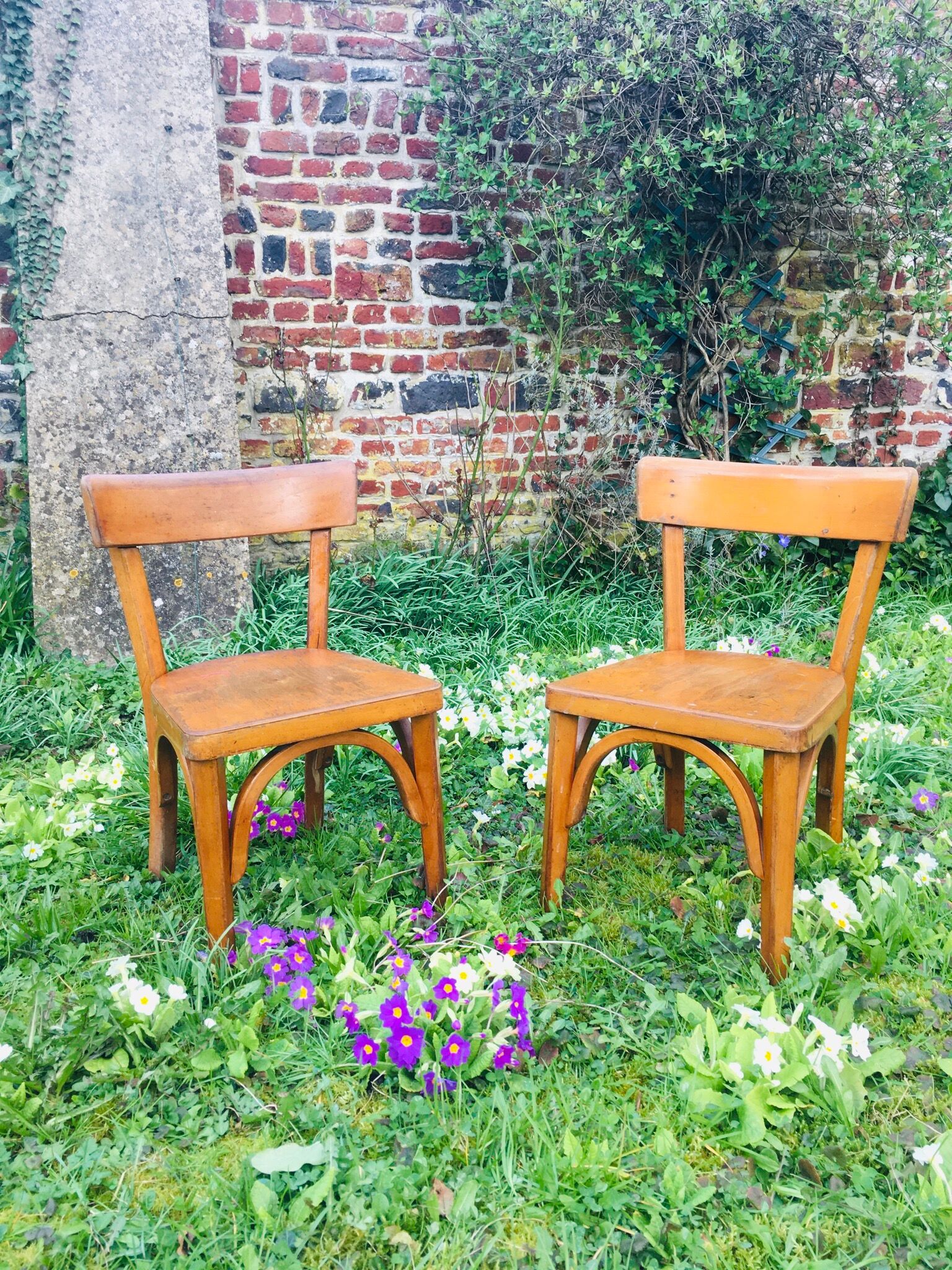 Pair of Baumann child chairs