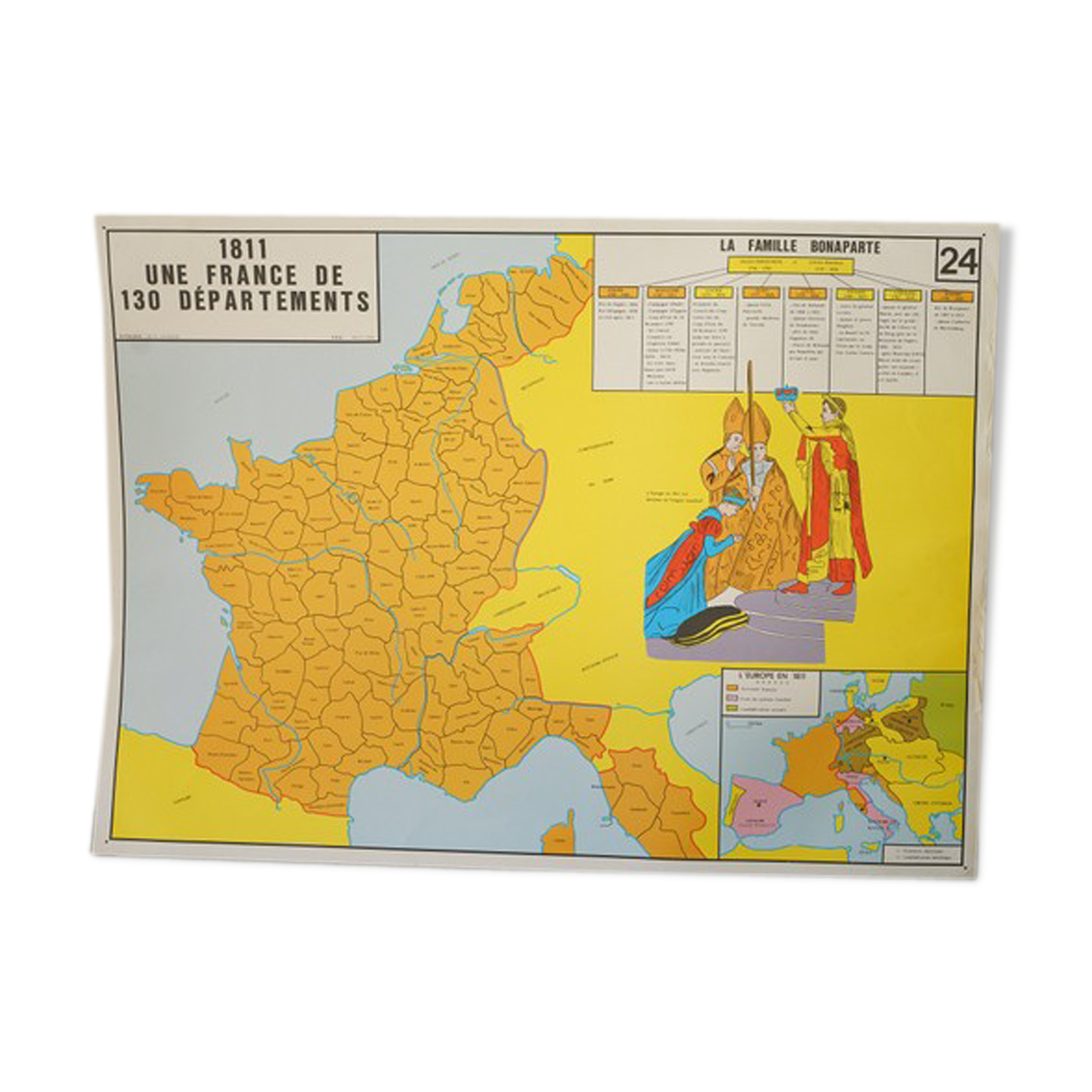 School poster history /geographic under Napoleon two-sided