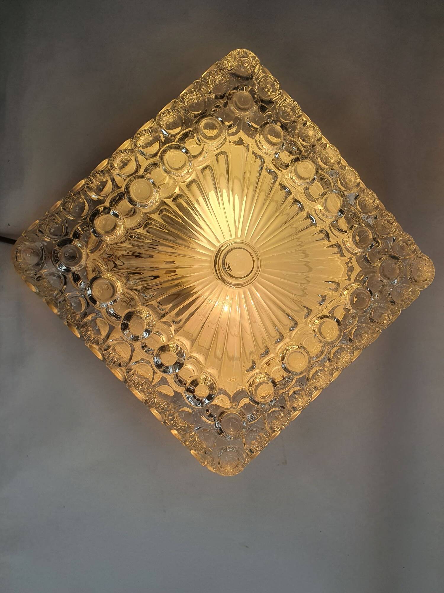 Pair of vintage 70s ceiling or wall lights