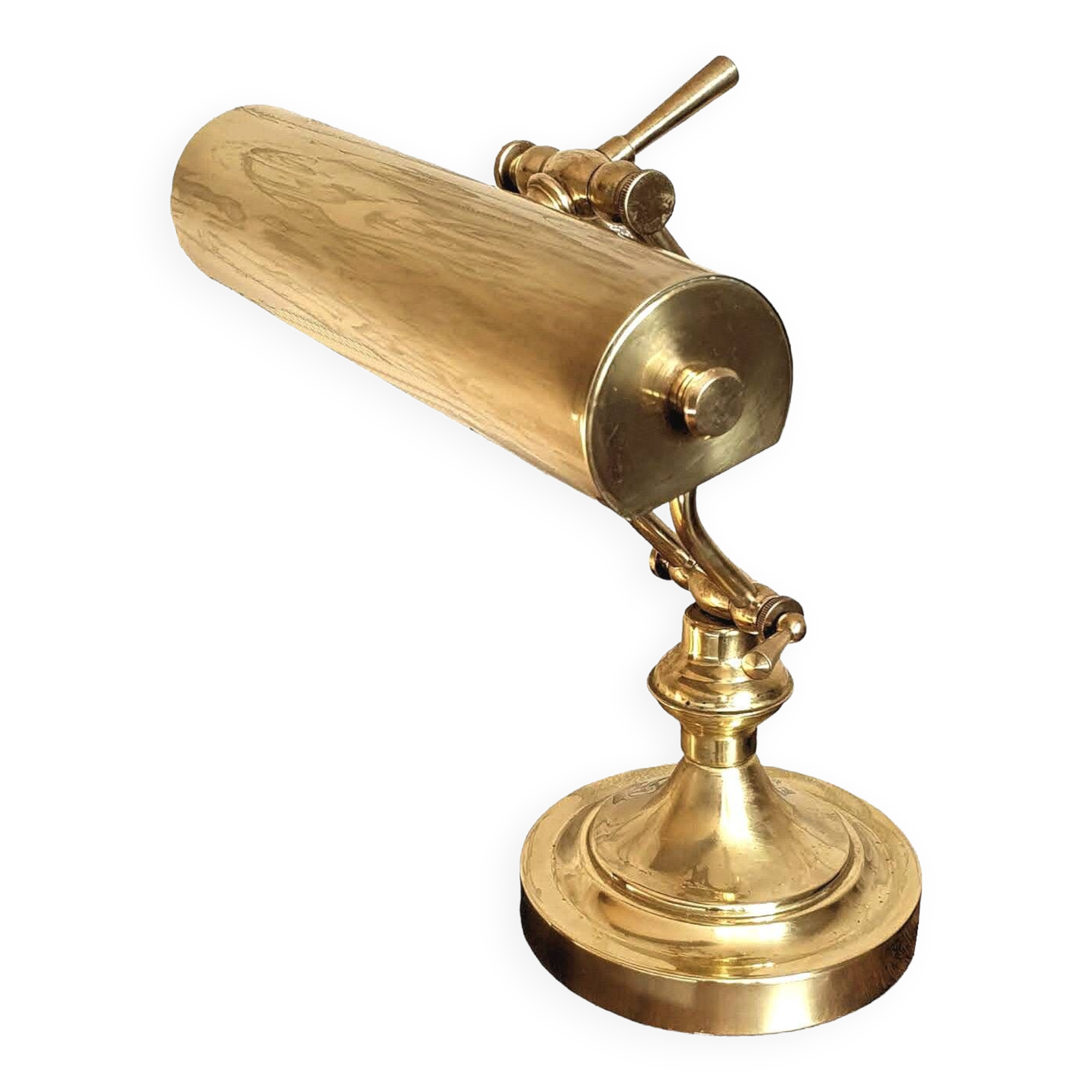 Brass notary or banker lamp