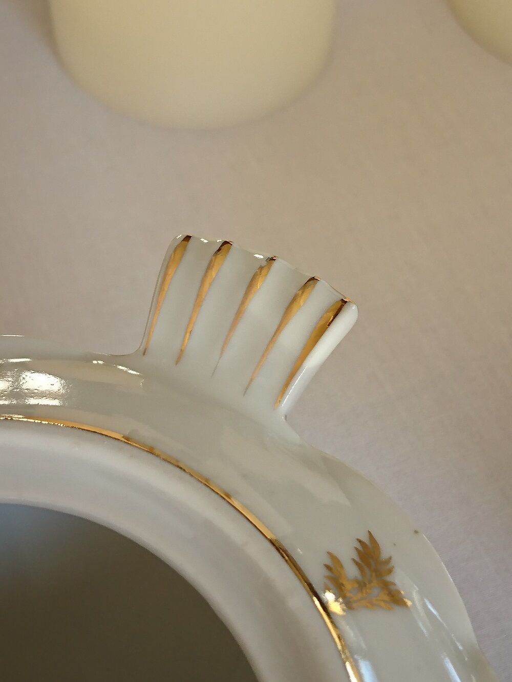 Sugar bowl and milk jar in flowery white porcelain